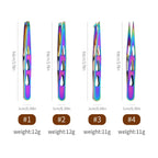 4pcs Eyebrow Tweezers Set - Professional Precision for Brow Shaping, Beard Plucking & False Lash Application,Eyebrow Tool Set
