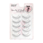 Cosplay Makeup False Eyelashes One Piece Hard Stem Baby Straight Natural Look Synthetic Fiber Strip Lashes 7-13mm C Curl Lash