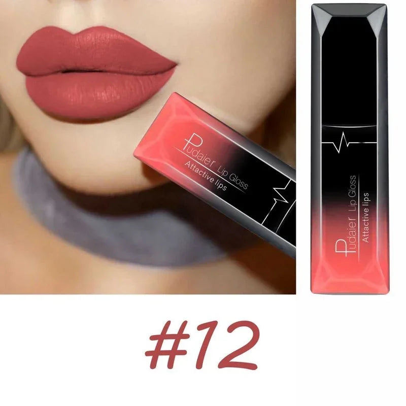 17 Colors Velvet Matte Liquid Lipstick, Waterproof Long Wear Lip Color, High Pigment Smooth Texture, Makeup for All Skin Types