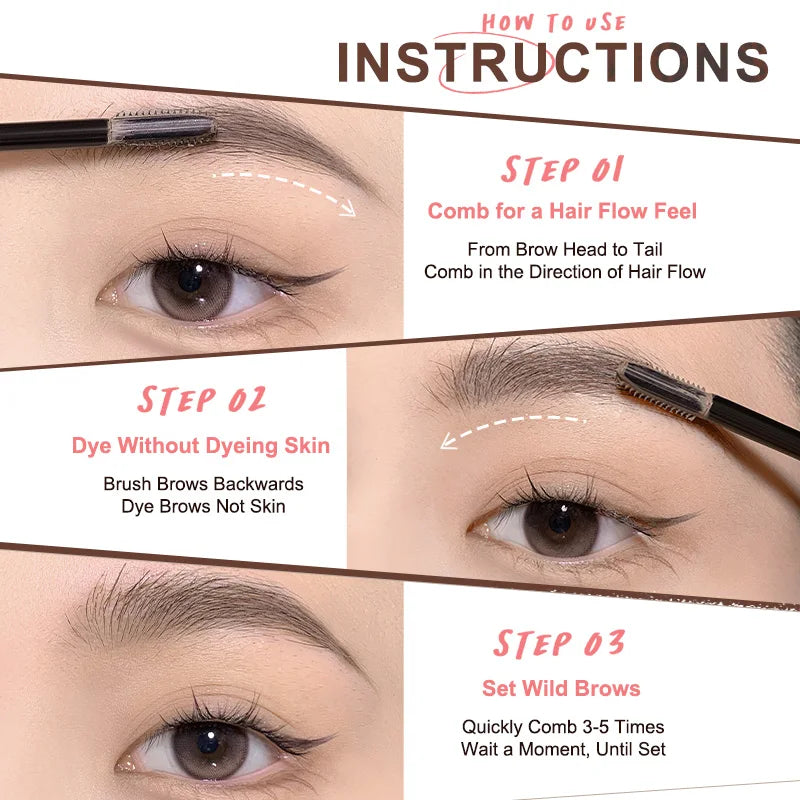 Judydoll 3D Tinted Brow Gel – Waterproof, Long-Lasting Color, Defined & Fluffy Brows