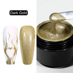 8ml Silver Mirror Metallic Nail Gels Polish UV Soak Off Paint Gel Polish Flower Drawing Gold Superbright Nails Lacquer UV Gel #*