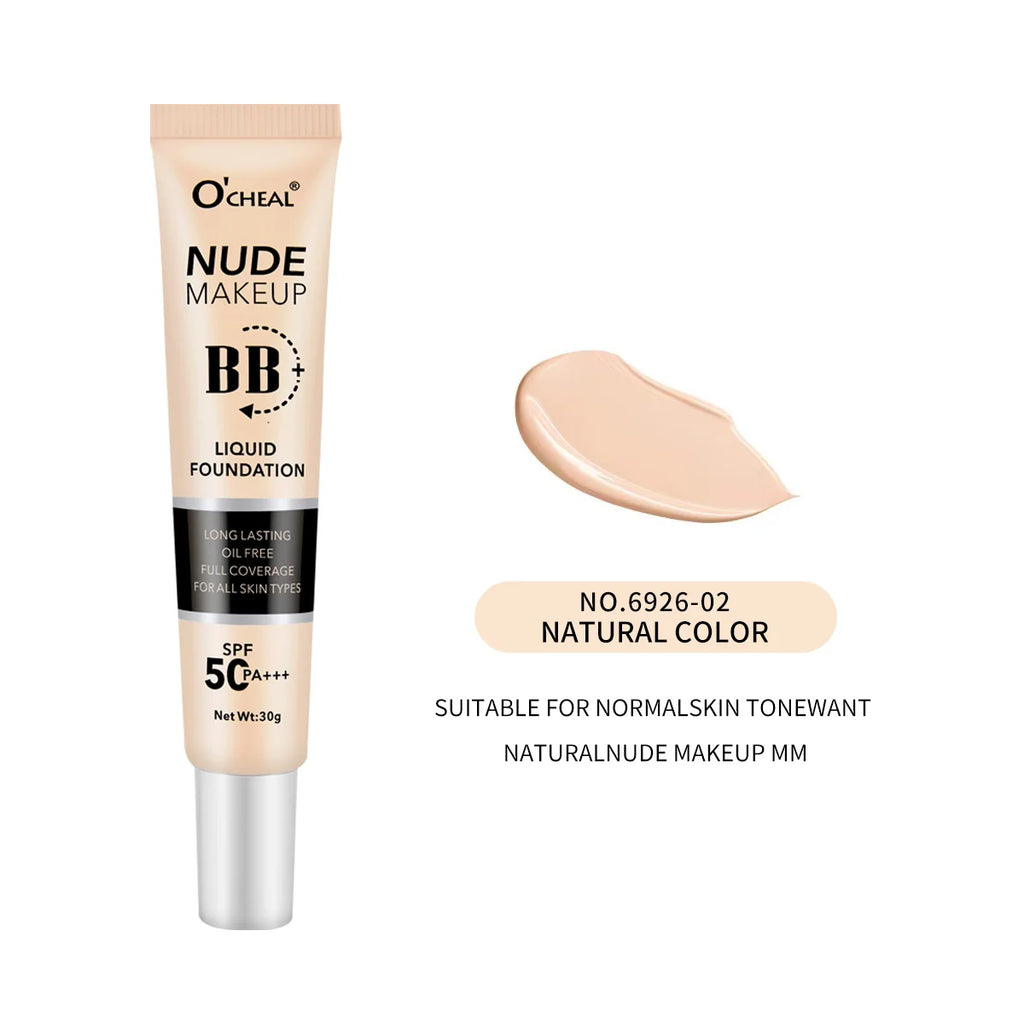 Ocheal 30g BB/CC sunscreen Cream SPF 50/PA+++ Facial Liquid Foundation Cream Long Lasting Coverage Oil Free All Skin Makeup
