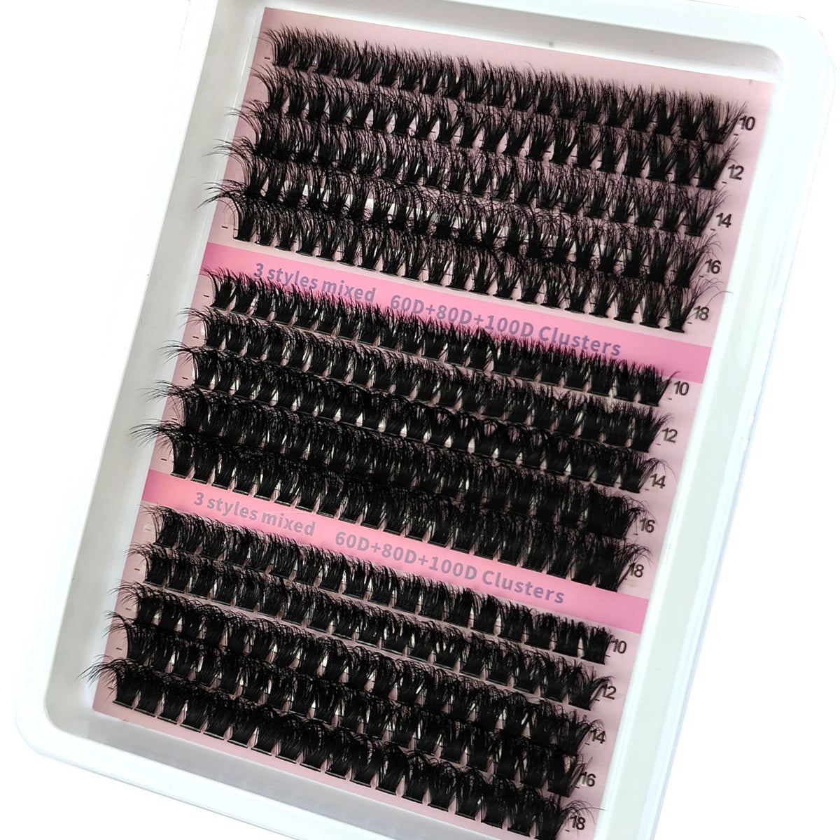 New 15Rows DIY 5D Fluffy Lash Clusters 60D-200D Thick Eyelash Clusters Wispy Individual Lashes 10-20mm Cluster Eyelash Extension