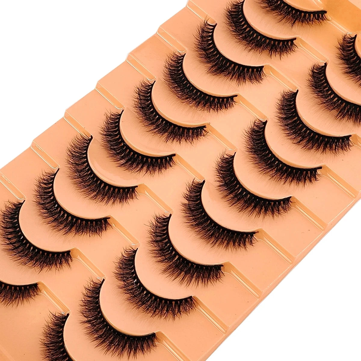 10 pairs of Russian striped eyelashes fluffy artificial mink eyelashes 3D fake eyelashes Russian curly eyelashes fake eyelashes