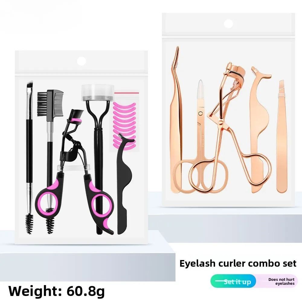 Stainless Steel Eyelash Curler Natural Curl Portable for MUAs Beginners Travel Daily Use with Silicone Pads Beauty Makeup Tool