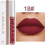 CAKAILA Waterproof Liquid Lipstick Set - Nude, Matte Red | 24-Hour Long-Lasting Lip Gloss | Suitable For All Skin Types