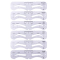 The New Fixed PVC Eyebrow Shaper Template Can Be Reused With High-quality Stickers For Elegant Eyebrow Makeup Tools 6PCS