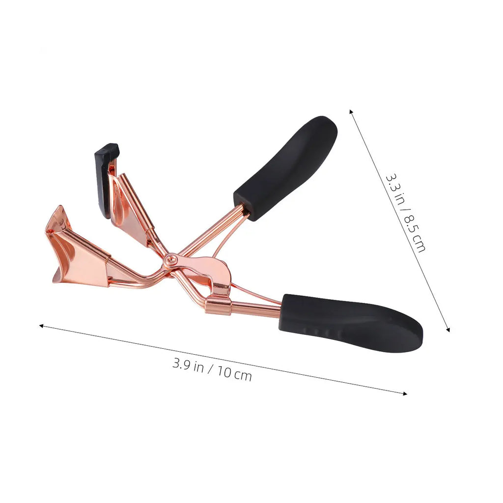 Eyelash Curler Rose Stainless Steel Lash Curler Tool with Soft Rubber Pad Anti Slip Grip Flexible Strong Spring