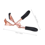 Eyelash Curler Rose Stainless Steel Lash Curler Tool with Soft Rubber Pad Anti Slip Grip Flexible Strong Spring