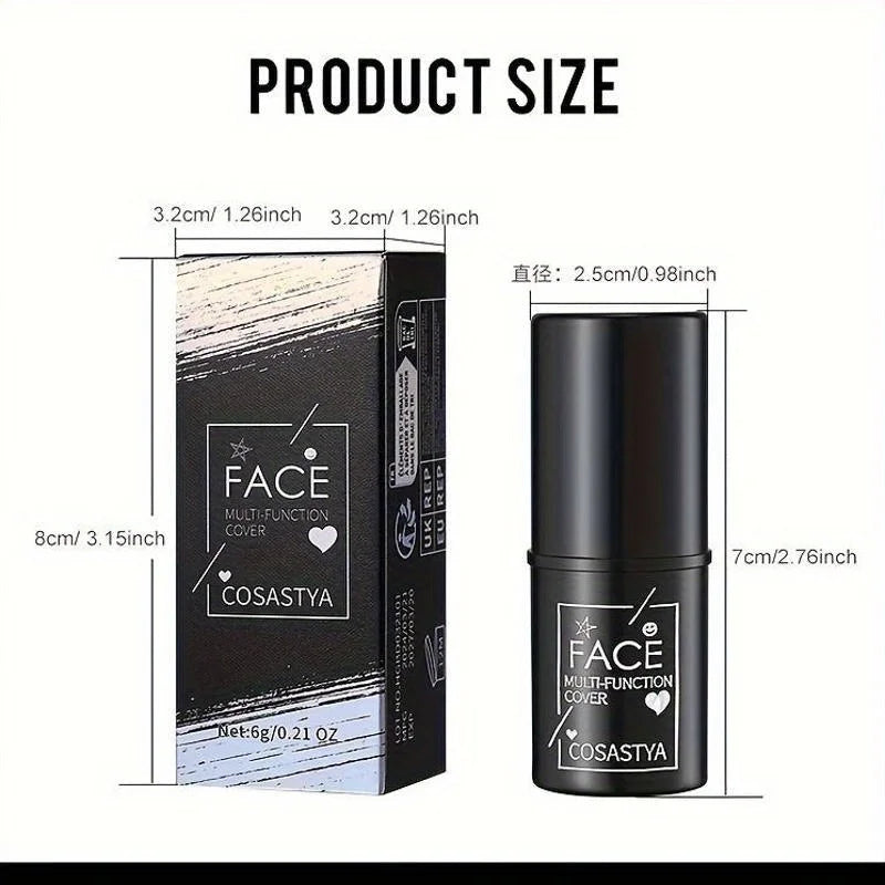 Three-in-one color multi-function waterproof makeup stick natural face multi-function: Blush, Eye Shadow, Bloom, lasting all day