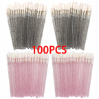 100/300PCS Crystal Lip Brush Lipstick Gloss Applicator Wands Wholesale For Eyelashes Extension Tool Kits Makeup Accessories