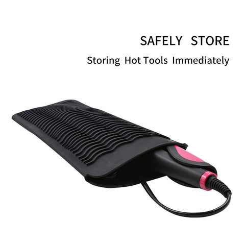 Portable Silicone Anti-Heat Mats Heat Resistant Mat for Hair Straightener Flat Iron Curling Iron Tool Prevent Burns Styling Tool