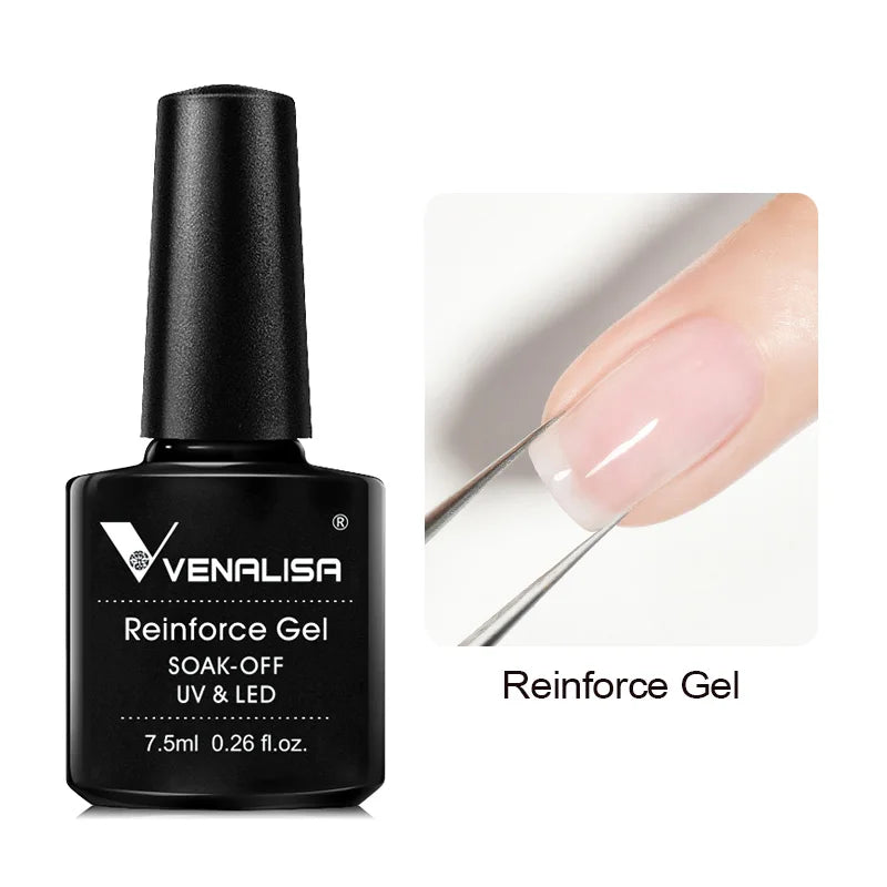 Venalisa HEMA TPO FREE 7.5ml Gel Polish Nail French Pink Jelly Nude Collection Nail Gel Polish Glitter Gorgeous Soak Off UV LED