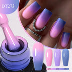 MEET ACROSS 7ml Thermal Gel Nail Polish Ultra-thin 3 Layers Temperature Changing Soak Off Nail Art Gel Varnish For Manicure