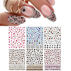 3/6/12 Sheets Leopard Nail Art Stickers Set – Self-Adhesive Animal Nail Decals for DIY Manicure, Cheetah Paw Nail Decorations