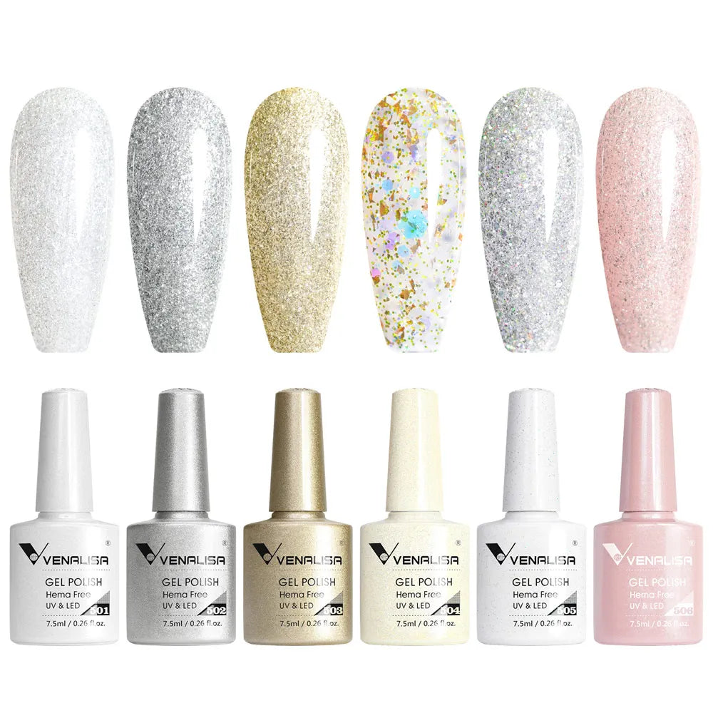 Venalisa VIP5 Nail Gel Polish HEMA/TPO FREE Full Coverage Beautiful Semi Permanent Soak Off UV LED Gel Nail Polish Gel Lacquer