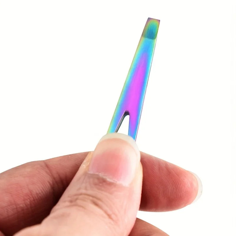 Professional Tweezers for Eyebrows & Beards Stainless Steel Precision Tweezers with Ergonomic Handle Eyebrow Clip