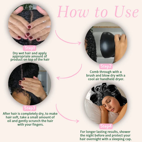 GOIPLE Natural Rose Water Hair Gel Enhance Curl Defining Cream Moisture Smooth Control Flyaways Shaping Styling Curly Products