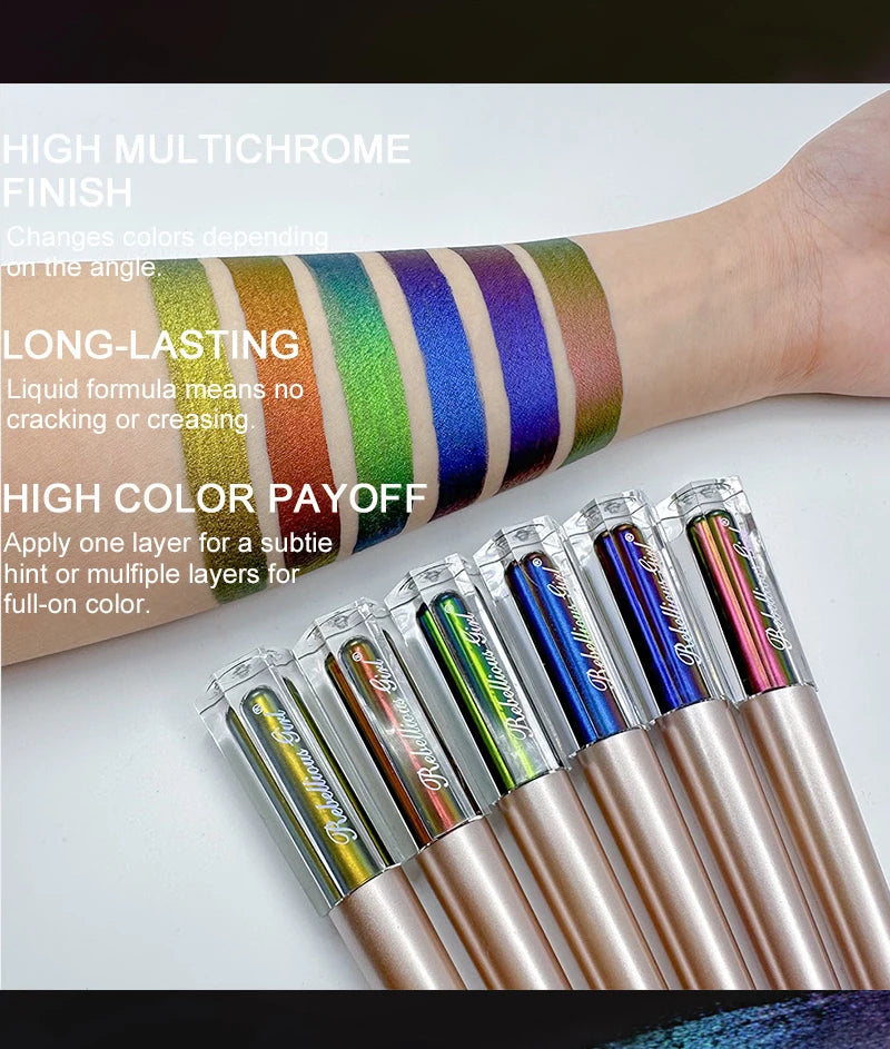 Chameleon EyeshadowsDiamond Glitter Liquid Eyeshadow StickHighly Pigmented Metallic Shimmering Long Lasting Shine All Makeup