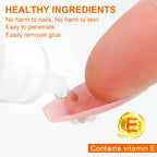 3 bottles Nail Glue Remover for Fake Nails Easily Removes Acrylic Nails, Press-On Nails & Rhinestones - Convenient Prying Cap