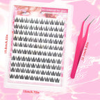 Korean-Style False Lash Extension Kit: 100 Self-Stick Clusters, Super Soft & Natural-Looking for Hassle-Free Daily Wear!