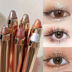 Double-sided Eyeshadow Stick - Highlighter & Brightening Pen with Pearly Glitter & Matte Finish