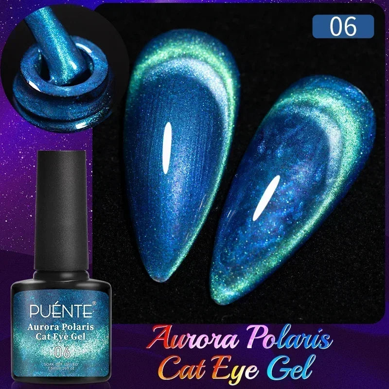 PUENTE 5ml Metallic Painting Liner Gel Polish Bright Mirror Effect Semi-Permanent UV Nail Varnish For Stunning French Nail Art