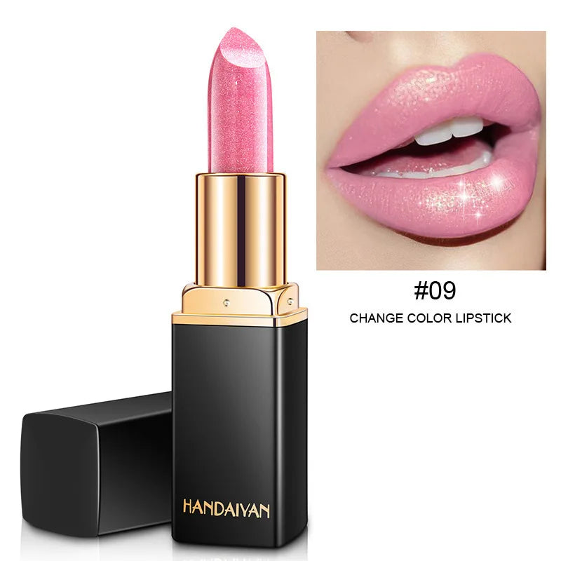Mermaid Maggie Lipstick 9 Colors Long Lasting Shiny Metallic Lipsticks Pearls Changing Warm Gold Plated Women Lip Cosmetics