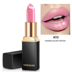 Mermaid Maggie Lipstick 9 Colors Long Lasting Shiny Metallic Lipsticks Pearls Changing Warm Gold Plated Women Lip Cosmetics