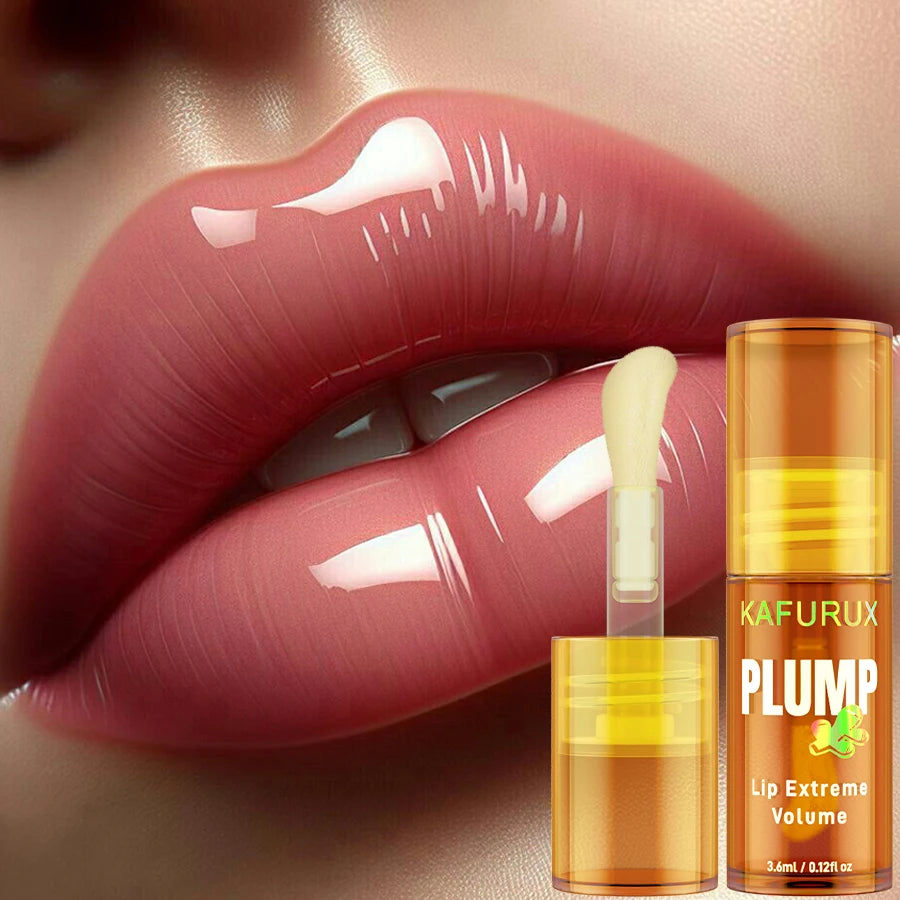 1PC Sexy Lip Plump Long Lasting Lip Oil Moisturizing Lip Gloss Serum Instant Volumising Essence Oil Repair Lip Fine Lines Increa
