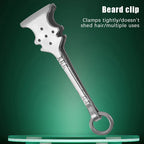 Stainless Steel Precision Tweezers Multi-Functional Hair Removal Tool for Beard Mustache Eyebrow Grooming with Sleek Finish