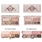Flower Knows Makeup Swan Ballet Eyeshadow Palette Natural Nude Matte Shimmer Strawberry Cupid Glitter Pigment Eye Shadow Pallete