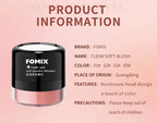 FOMIX Loose Powder Air Cushion Blush Long Last High Pigment Soft Misty Matte Face Blusher Natural Colors For Cheek