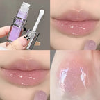 CAPPUVINI Transparent and Moisturizing Lip Gloss, Hydrating Glass Lip Dry Lip Mirror Lipstick Makeup