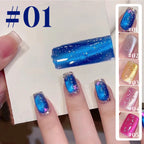 12ML 1-6PCS Popular Winter Internet Celebrity Hot-selling Northern Lights Cat Eye Magnet Gel Nail Polish Nail Art Nail Supplies