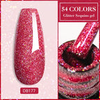 7ml Champagne Gold Sliver Reflective Nail Gel Polish Sparkling Shining Glitter Pink Red Nail Supplies Semi Permanent Gel Varnish