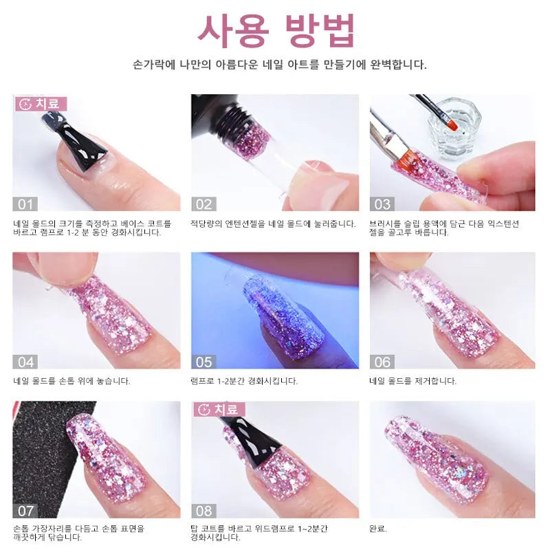 Poly Nail Gel Set 6W LED Lamp Full Manicure Set Vernis Semi Permanent Quick Extension Nail Kit Gel Set For Nails Tool Kit