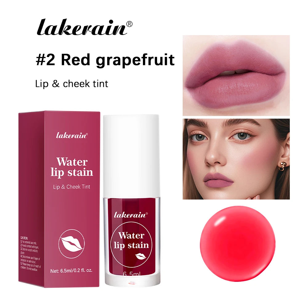 6Colors Water Lip Stain Moisturizing Lip Glaze Long Lasting Lip Ink Face Lip Dual Purpose Waterproof Liquid Cosmetic Makeup