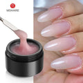 MSHARE 50ml Natural Nails Gel Builder Nalil Tpo Free Self Leveling Gel for Nail Extension Construction Pink Shade UV Led Gel
