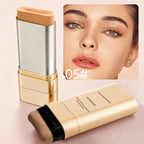 Light and Comfortable Concealer Foundation Cream, Long-lasting and Brightening Moisturizing Double-ended Foundation Cream