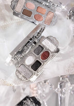Flower Knows black Swan Ballet Eyeshadow Palette Matte Fine Shimmer Pearl Face Palette 6 Colour Glitter Eye Shadow