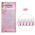 ABONNIE Premade Volume Fans Short Stem 3d/4d/5d/6d Russian  Eyelash Extension Mink Eyelash Extension All Size Lashes Tray
