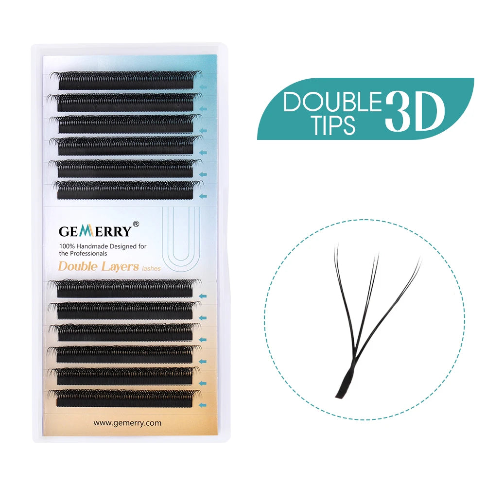 Gemerry YY Shaped Eyelash 3D 4D 5D 6D 8D Premade Fans Eyelash Extension W Shape Brazilian Volume Bloom Lashes Salons Makeup