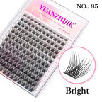 YUANZHIJIE DIY 120 PCS Cluster Lashes 3D Natural Bunch 8-16mm D Curl Segmented Beam Individual Mink Tufted Eyelash Fine Lash Tip