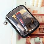 Portable Lipstick Pouch Transparent Touch-Up Cosmetic Pouch Cosmetic Organizer Travel Bluetooth Headphone Charging Cable Pouch