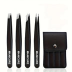 Professional Stainless Steel Tweezers Tips Eyelash Extension & Microblading Kit for Eyebrow Shaping Eyelash Grafting Tweezers