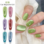 Magnetic Cat Eye Gel Nail Polish Set Red Pink UV Soak Off Gel Varnish Crystal 15ml Cat Eye Gel Lacquer Art Nails With Display
