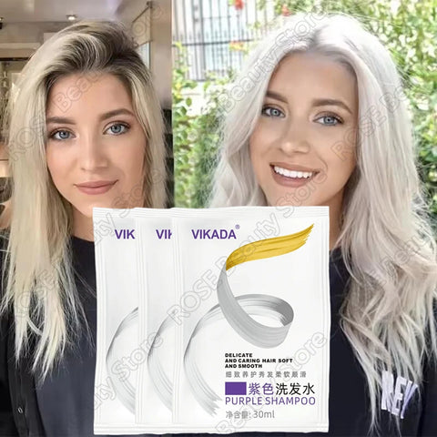 Professional Purple Shampoo Professional Yellow Removal Post Dyeing Gray Hair Care Bleached Highlighted Shampoo Revitalize 300ml