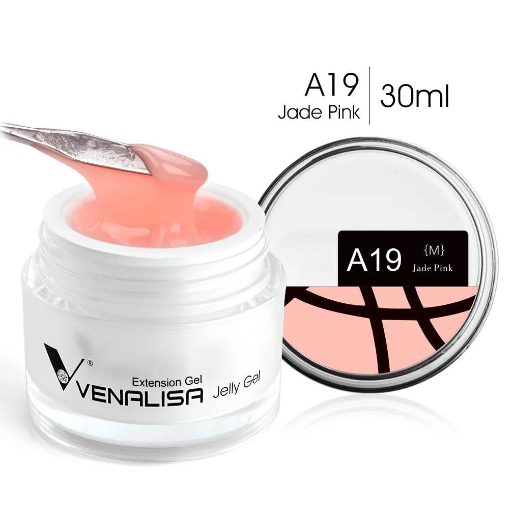 30ml Venalisa Builder Jelly Gel French Soak Off UV LED Poly Nail Gel Pearl Pink Funny Bunny Nail Extension Nail Manicure