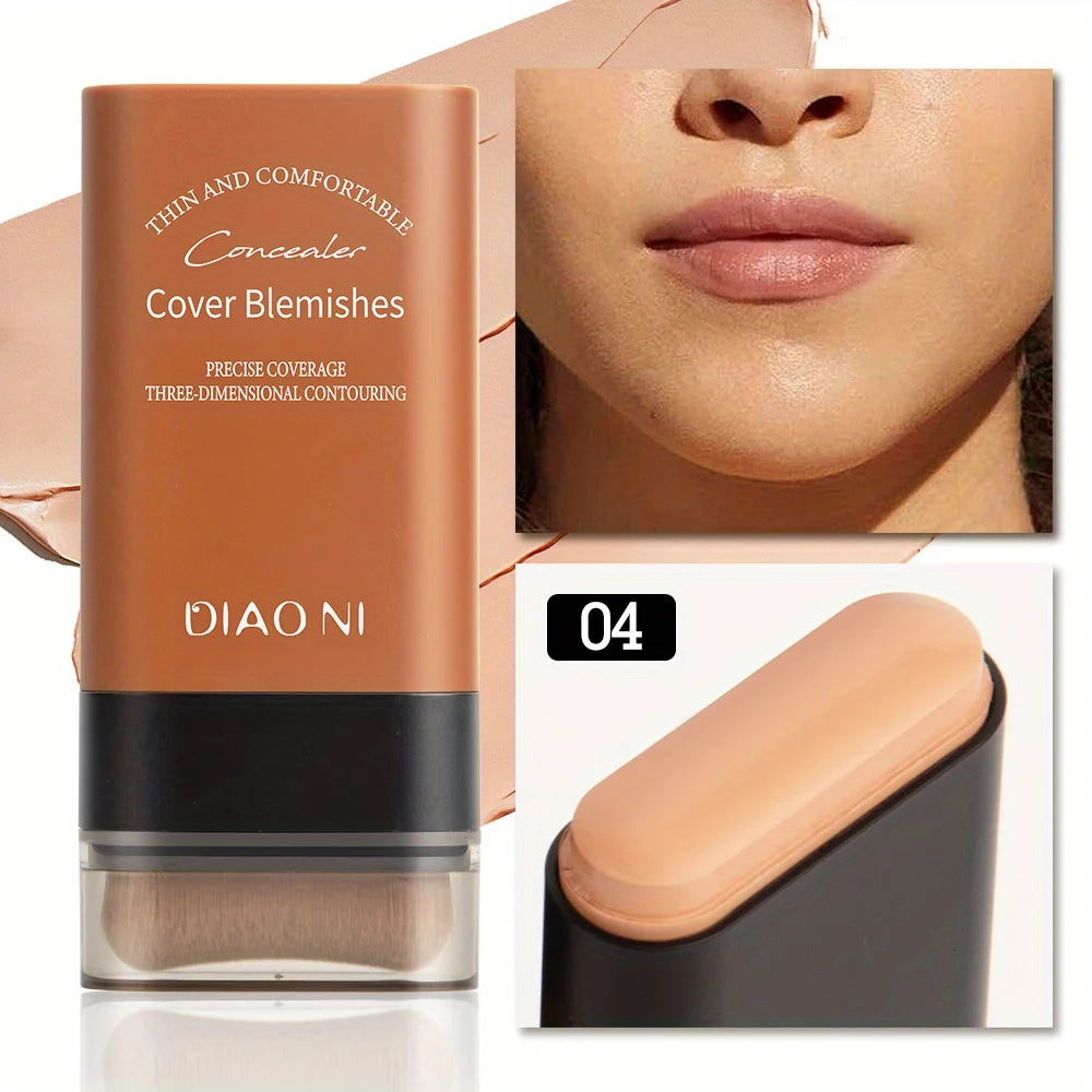 Foundation stick with brush concealer to brighten skin tone and last for a long time without makeup foundation